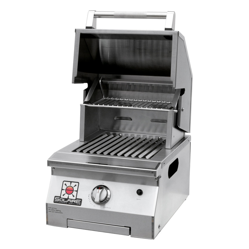 Solaire Accent Single Burner Infrared Portable Grill with Warming Rack, Propane