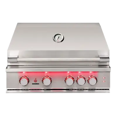 Built-in gas grill product cutout on white background