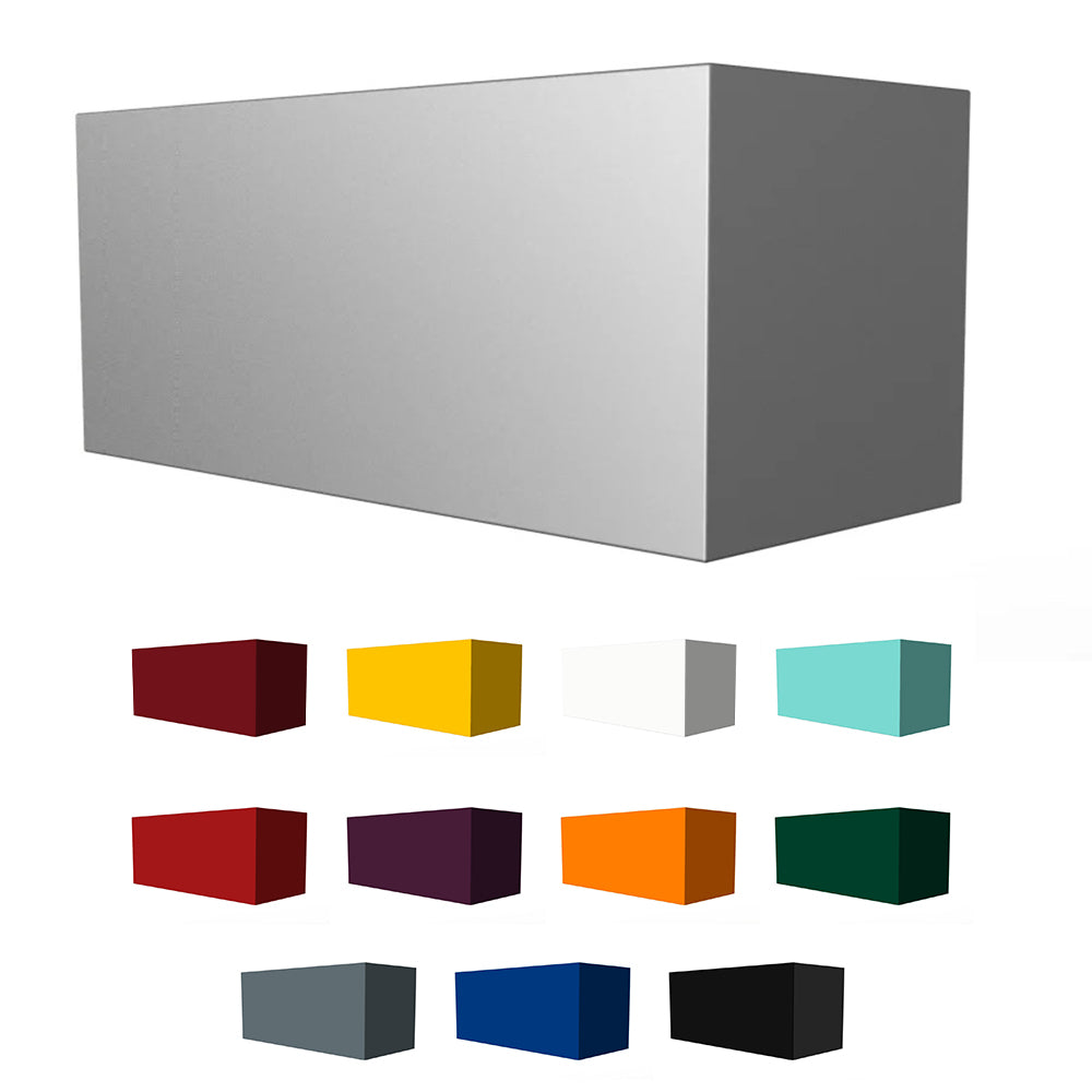Duct cover for Pro Vent hoods, light gray rectangular chimney hood