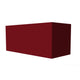 Hestan 54-inch duct cover, burgundy metal, rectangular hood housing