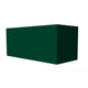 42-inch duct cover, dark green rectangular hood liner with flat faces