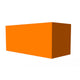 Duct cover for Pro Vent hoods, orange rectangular chimney hood