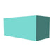 Hestan 54-inch duct cover, mint and teal rectangular box with angled corner