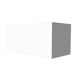 Range hood duct cover in white, rectangular chimney style