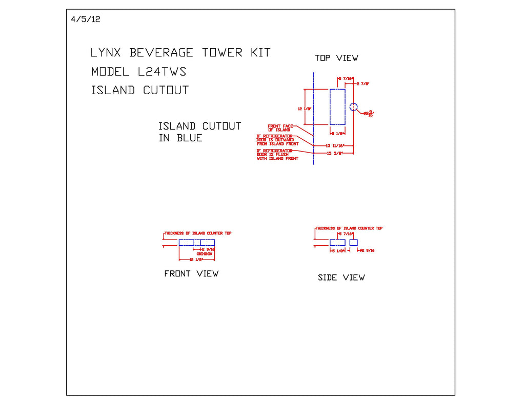 Lynx Double Tap Tower Kit For Kegerator