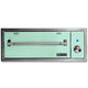 Built-in warming drawer with sage-colored front panel and control knob