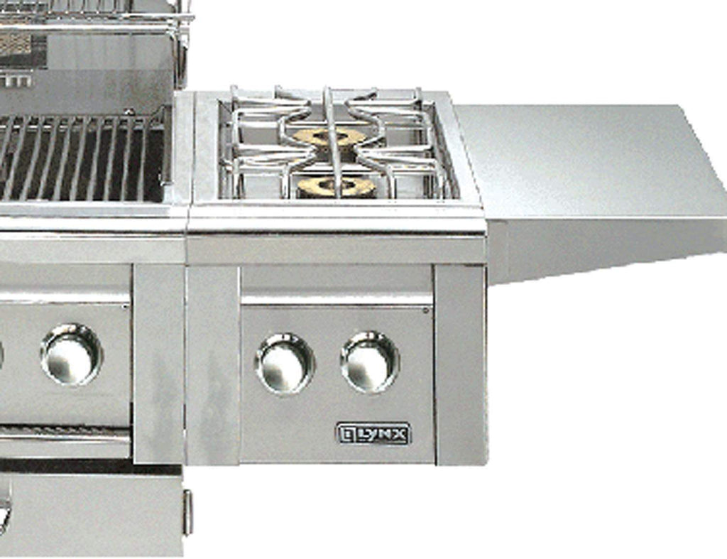 Stainless side burner cart with double knobs and control panel, compact freestanding unit