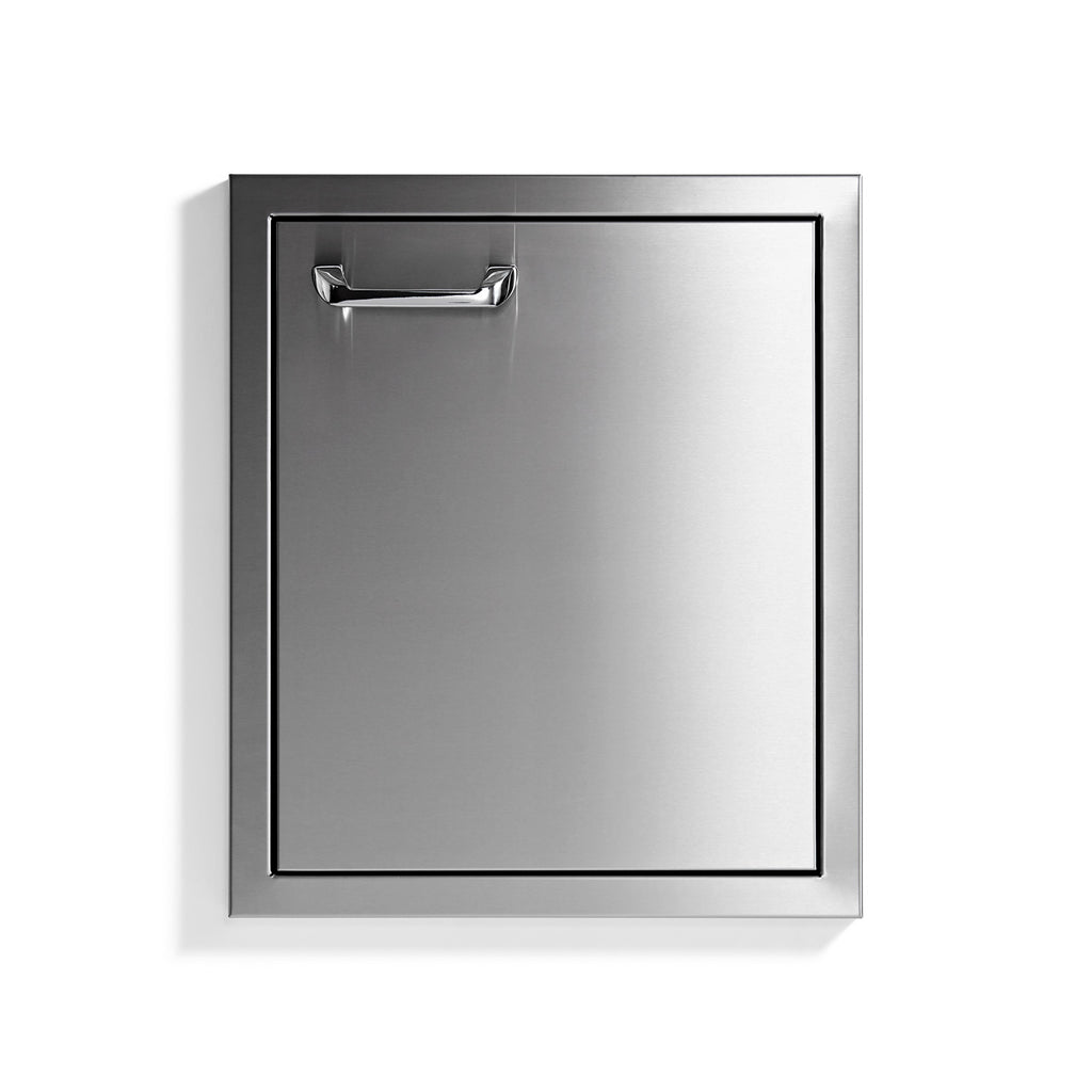 Square stainless access door with handle and black inner frame