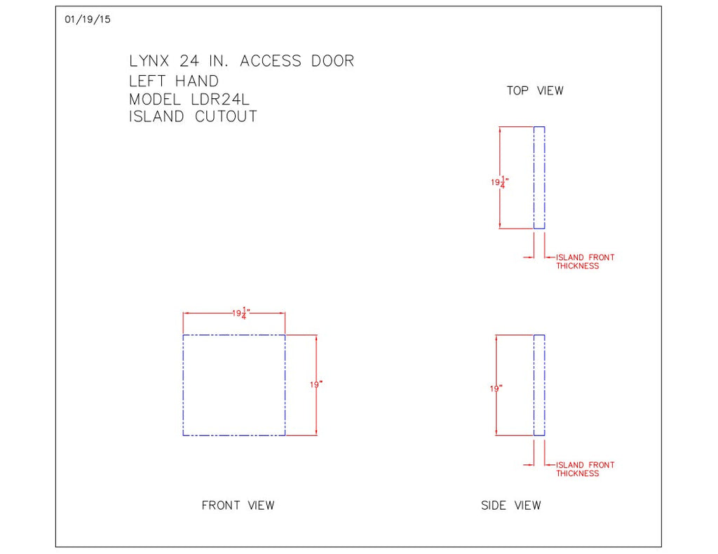Lynx LDR24 Professional Access Door, 23.625x23.375-Inch