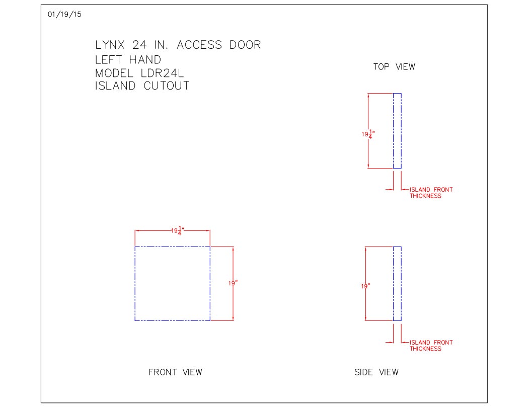 Lynx LDR24 Professional Access Door, 23.625x23.375-Inch