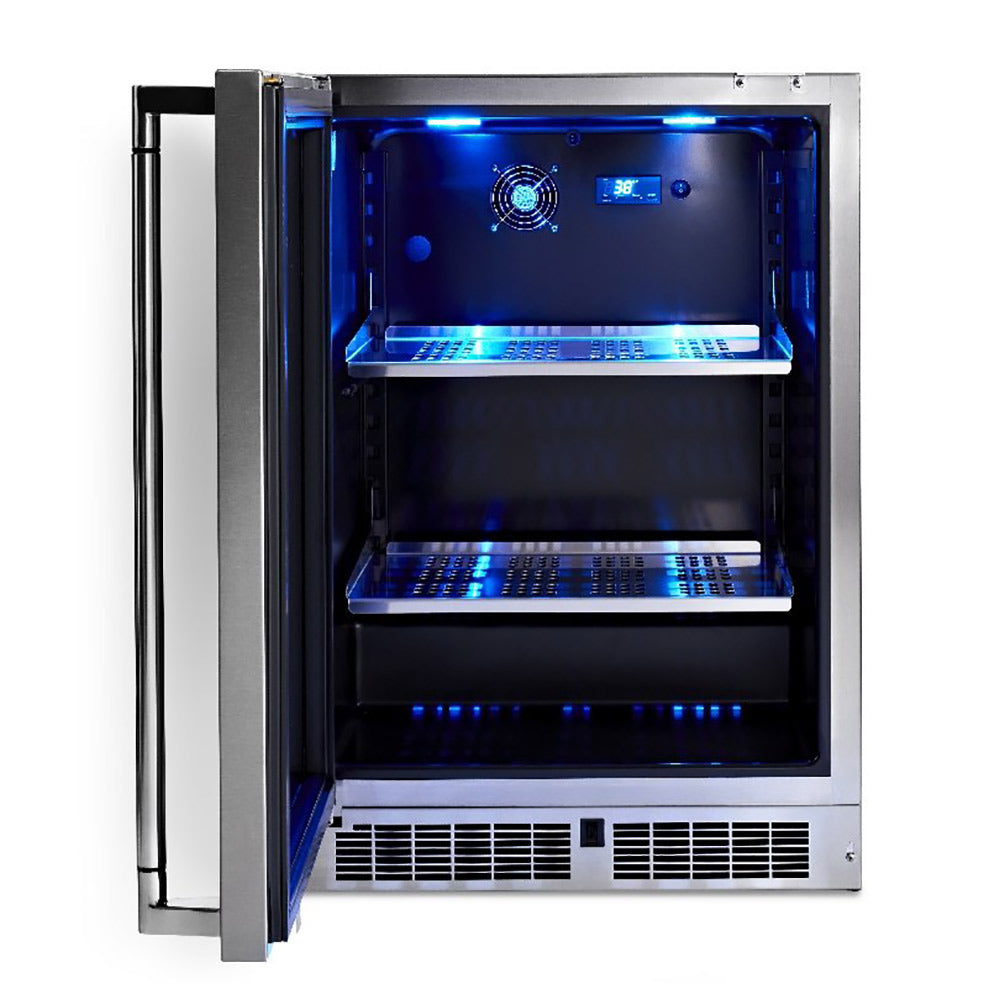 Lynx LN24REFG Stainless Steel Outdoor Glass Door Refrigerator, 24-Inch
