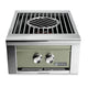Built-in gas power burner with stainless housing and light green control panel