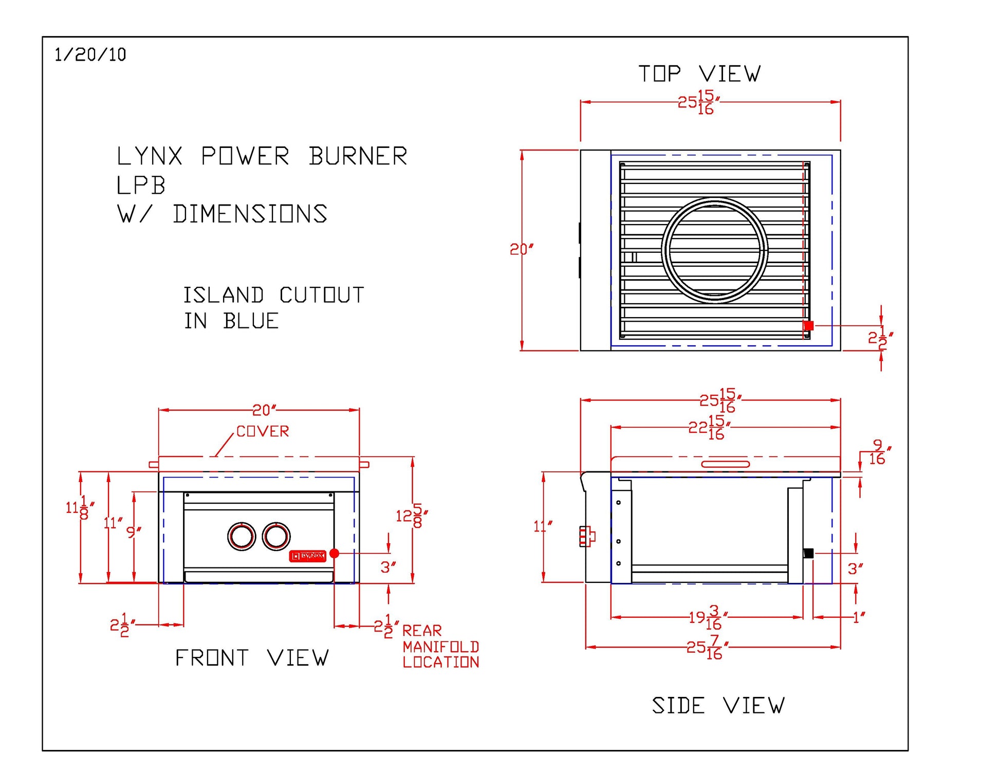 Lynx Professional Built-in Gas Power Burner