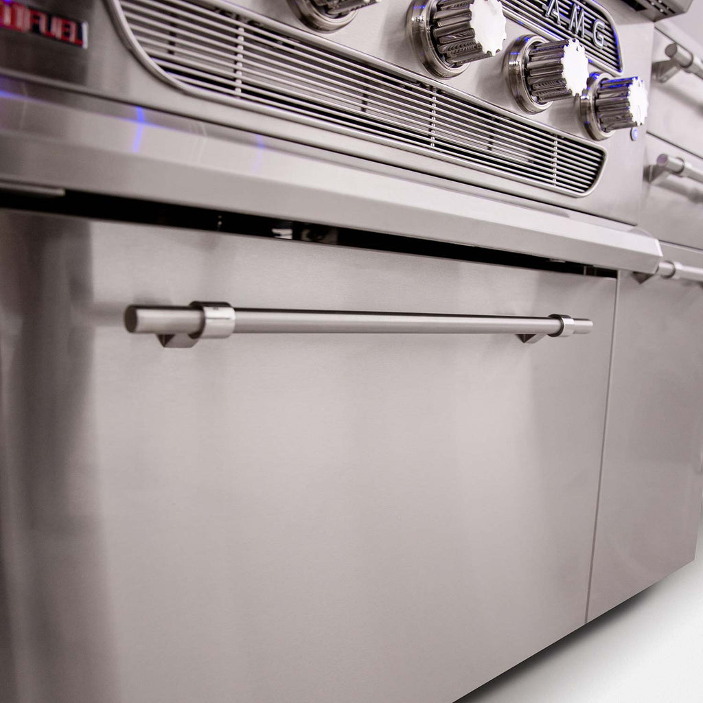 Stainless steel infrared sear burner rod under the grill