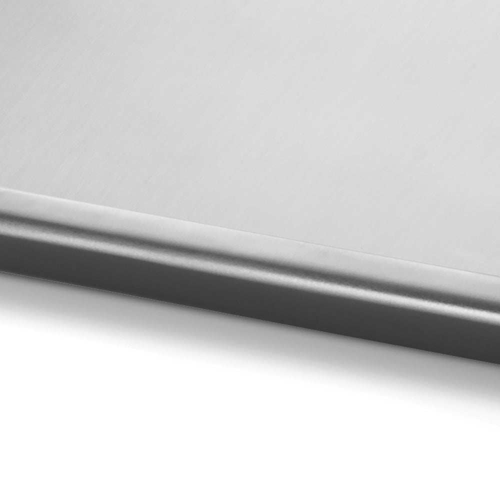 Stainless steel griddle insert panel with smooth surface