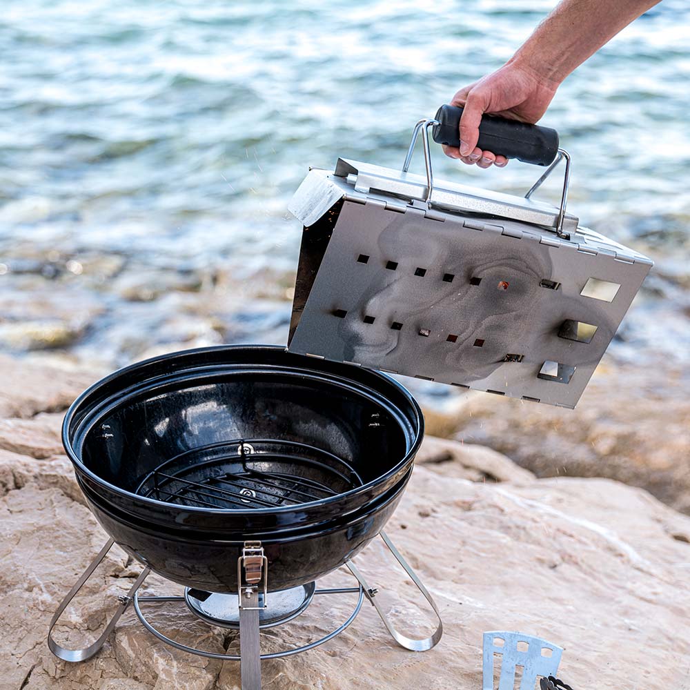 Napoleon Premium 14-Inch Portable Charcoal Kettle Grill