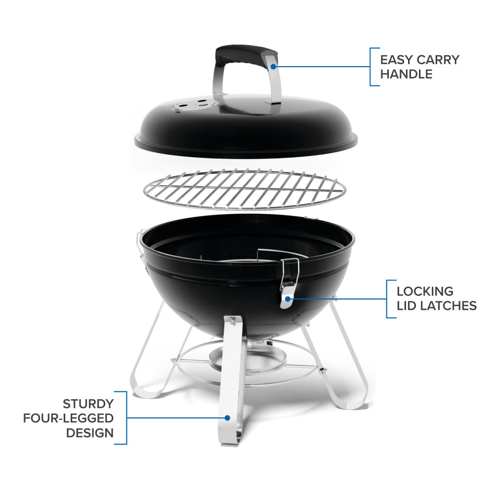 Napoleon Premium 14-Inch Portable Charcoal Kettle Grill