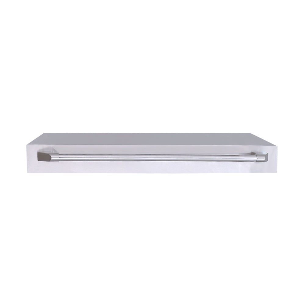 Stainless steel griddle lid with horizontal handle bar and end tabs