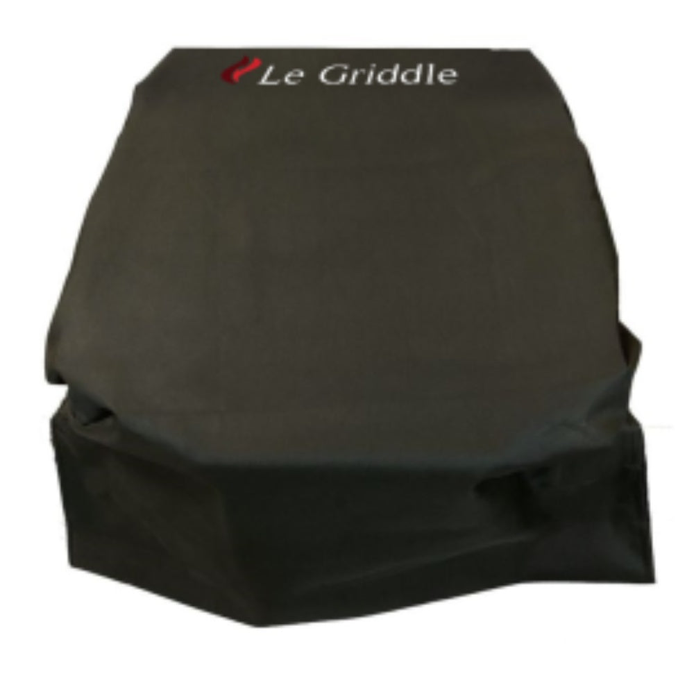 Black vinyl griddle cover with Le Griddle logo and fitted lid shape