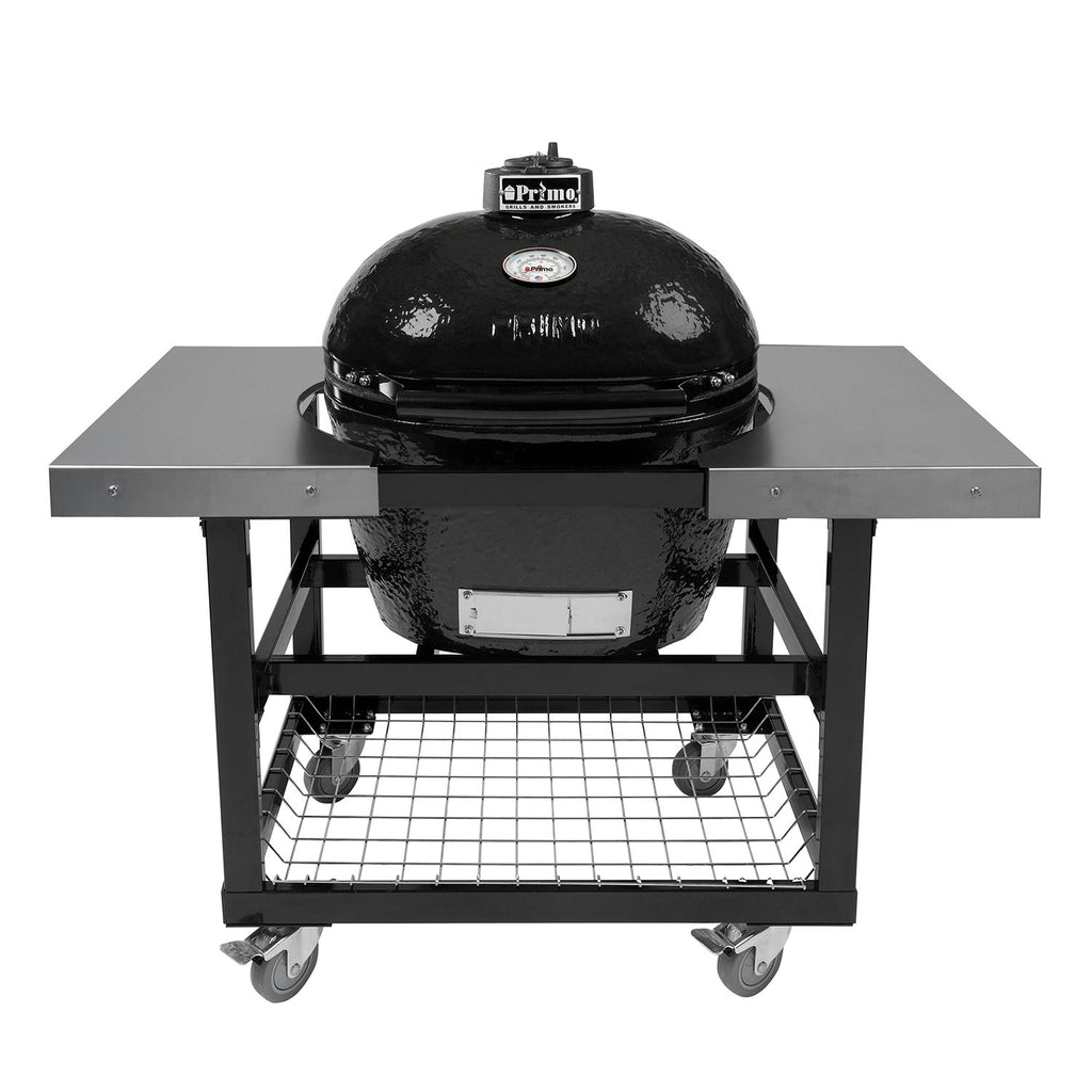Primo CLGH Large Oval Ceramic Charcoal Kamado Grill on Cart