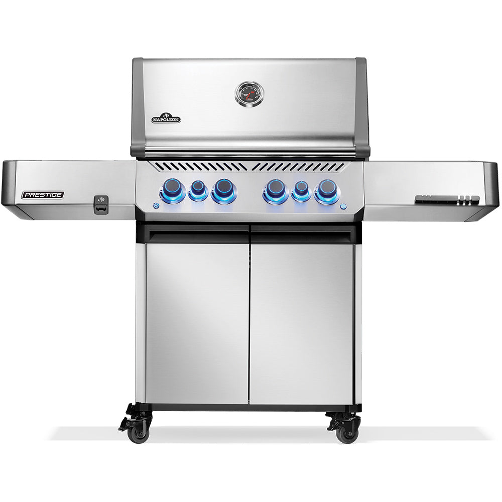 Napoleon Prestige 500 Gas Grill on Cart with Infrared Side and Rear Burner