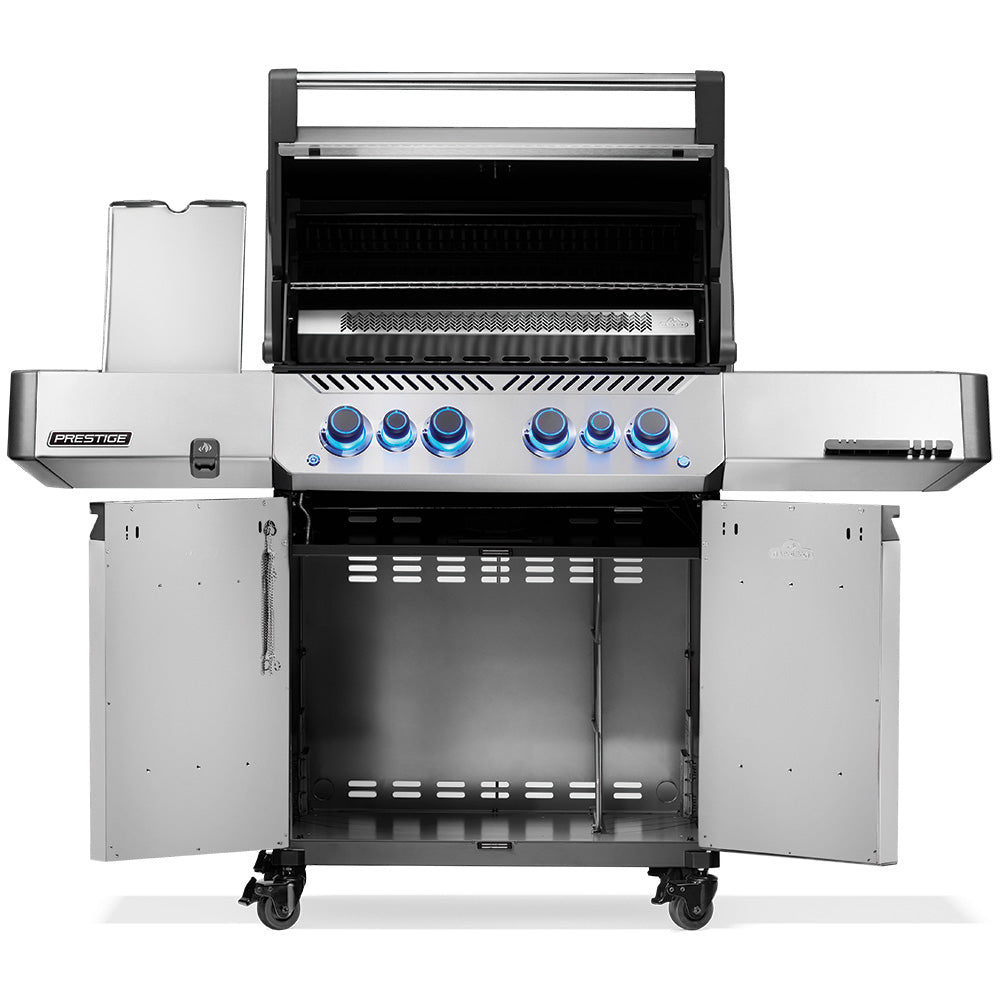 Napoleon Prestige 500 Gas Grill on Cart with Infrared Side and Rear Burner