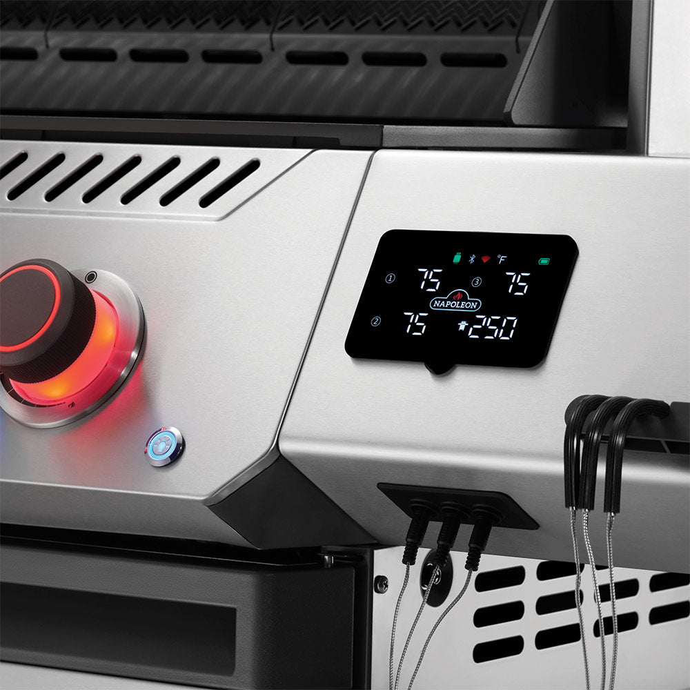 Napoleon Prestige 500 Connected Gas Grill on Cart with Infrared Side and Rear Burner