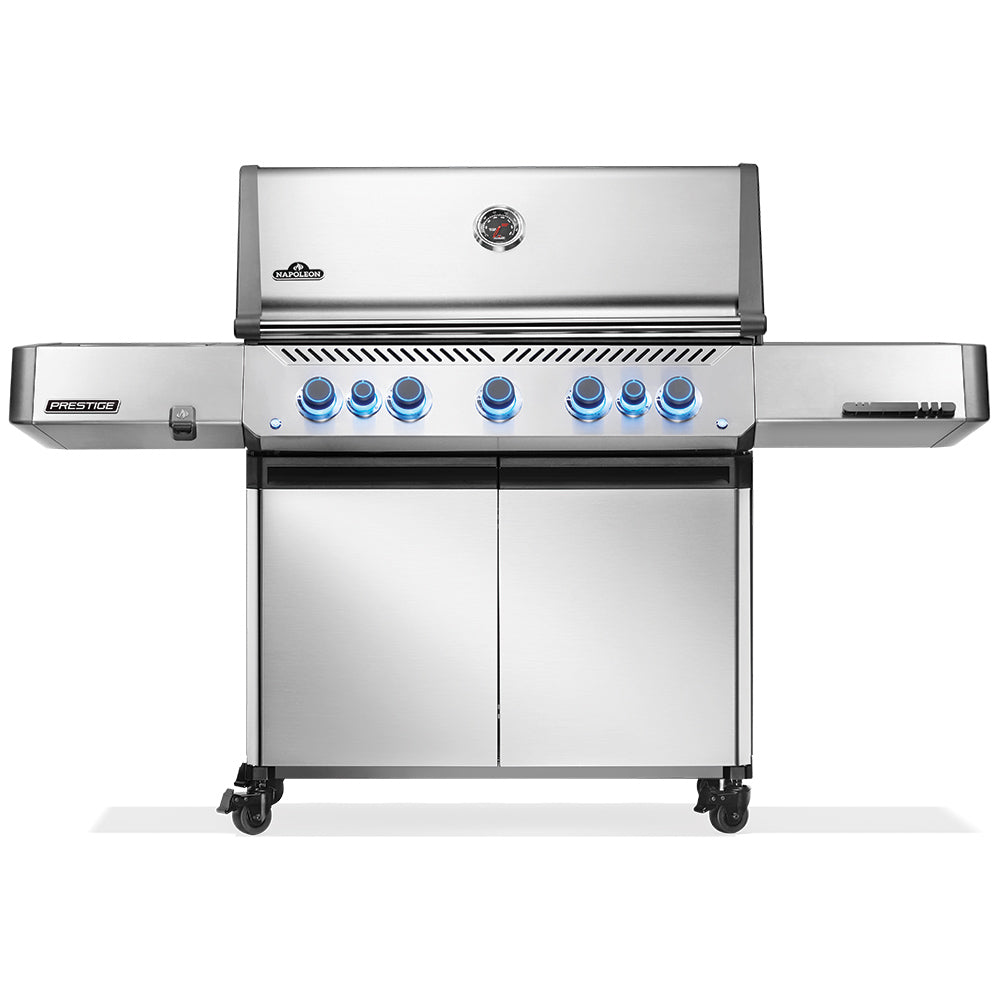 Napoleon Prestige 665 Gas Grill On Cart with Infrared Side and Rear Burner