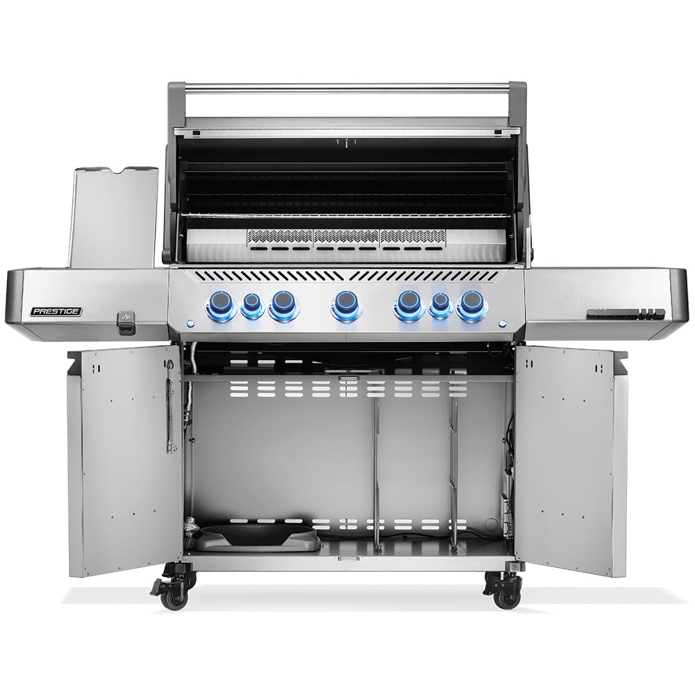 Napoleon Prestige 665 Gas Grill On Cart with Infrared Side and Rear Burner