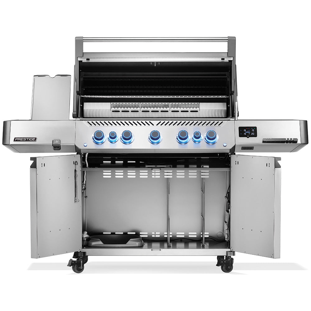 Napoleon Prestige 665 Connected Gas Grill On Cart with Infrared Side and Rear Burner