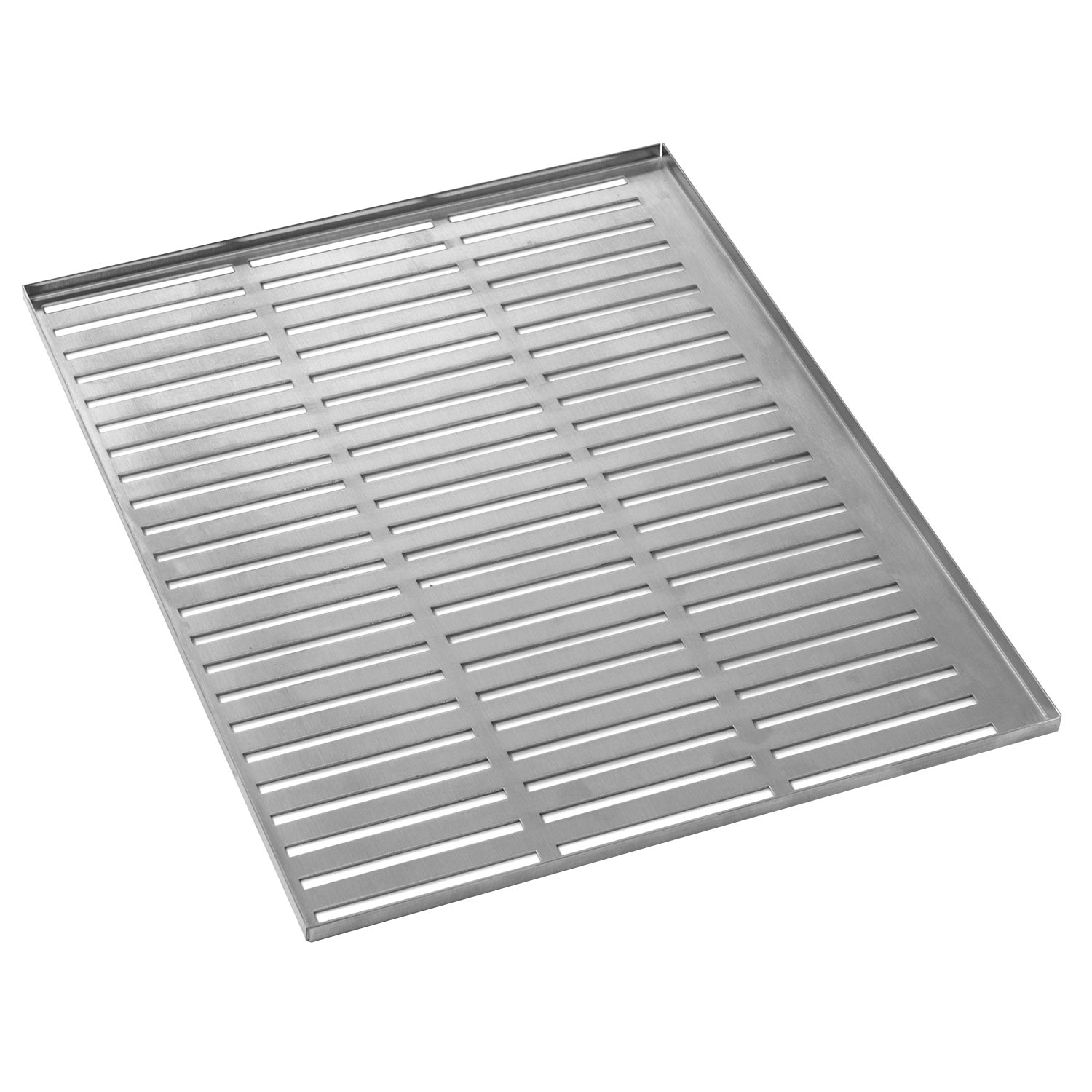 TEC Patio FR grill tray: flat metal grate with straight slats and raised edges