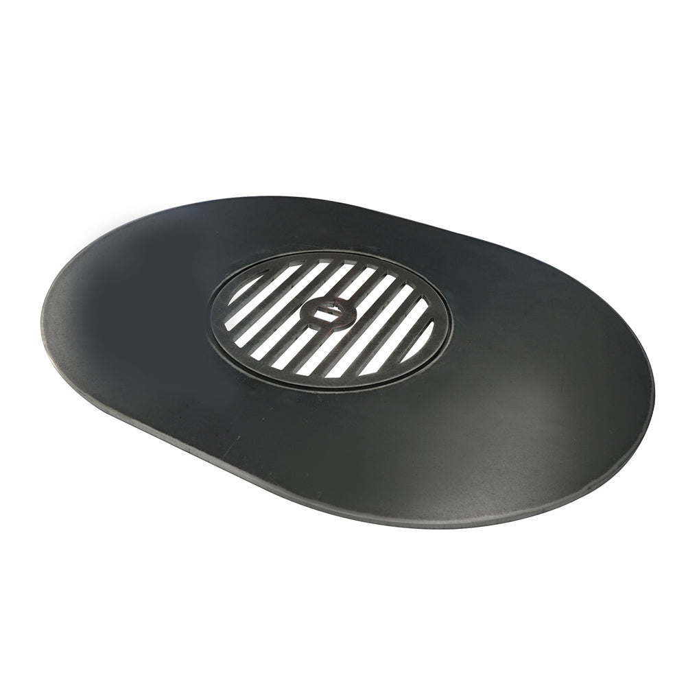 Primo oval griddle plate with ridged cooking grate center