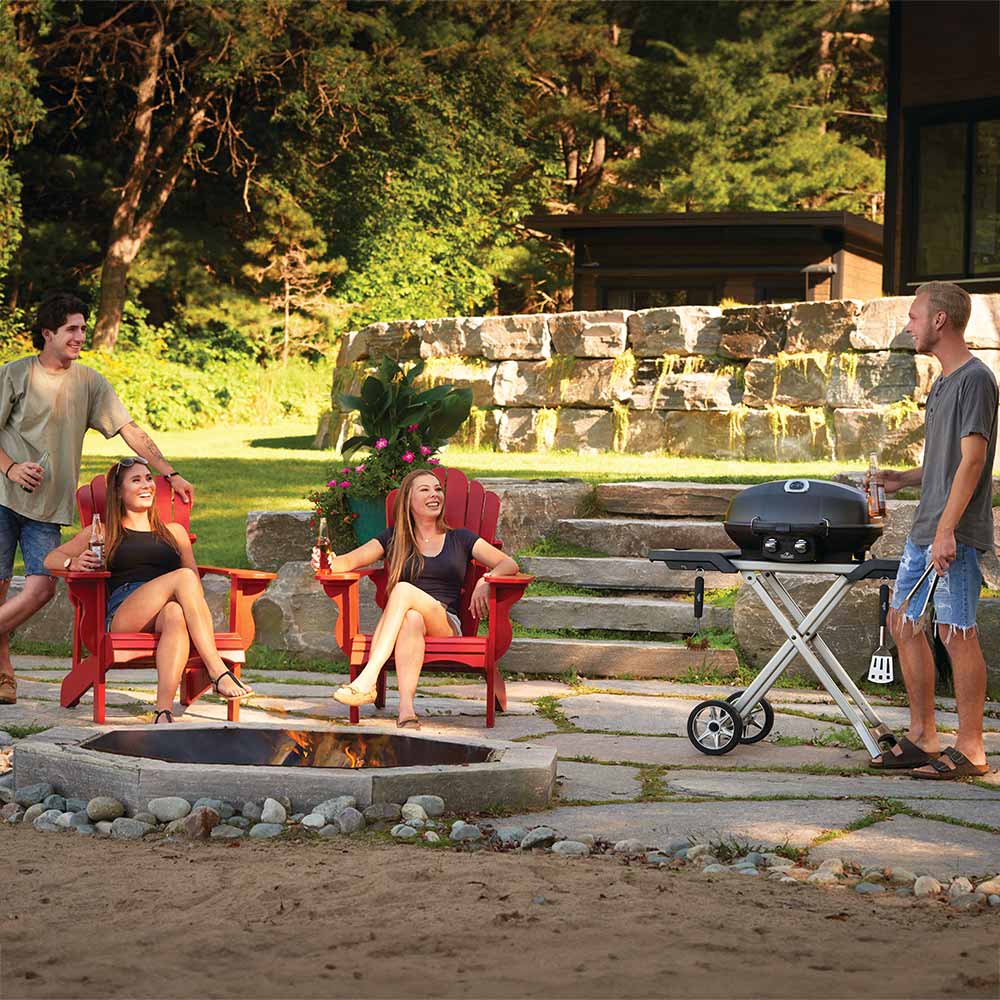 Napoleon TravelQ Portable Grill with Scissor Cart, Propane