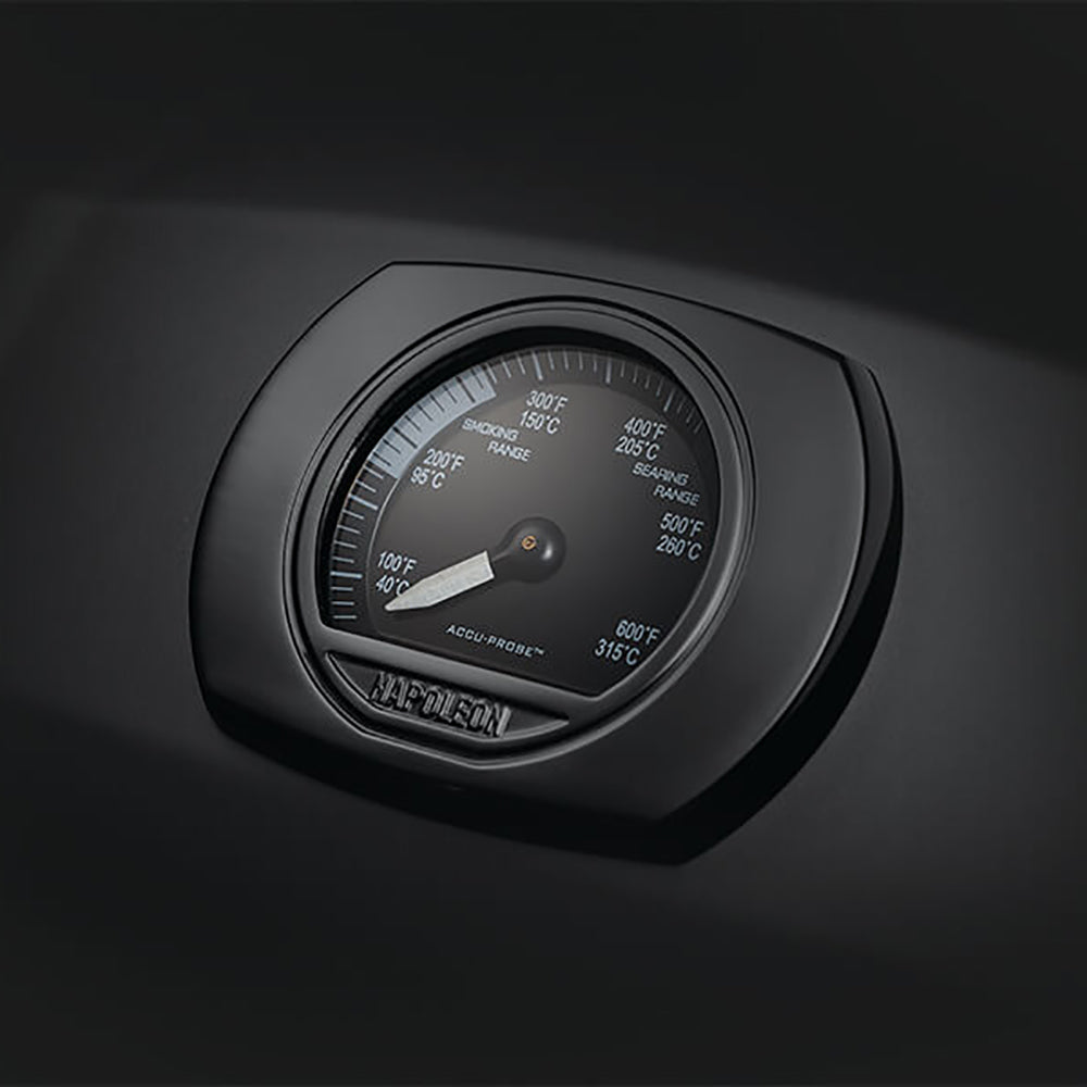 Portable grill temperature gauge dial with Accu-Range scale and pointer