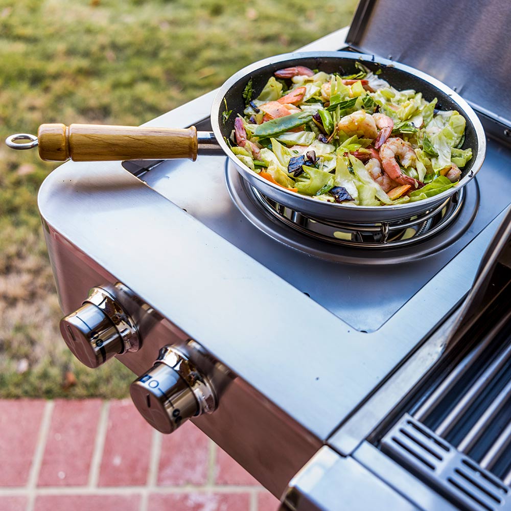 Saber R50SC1417 3-Burner Elite Freestanding Infrared Grill with Rotisserie & Side Burner, 32-Inches