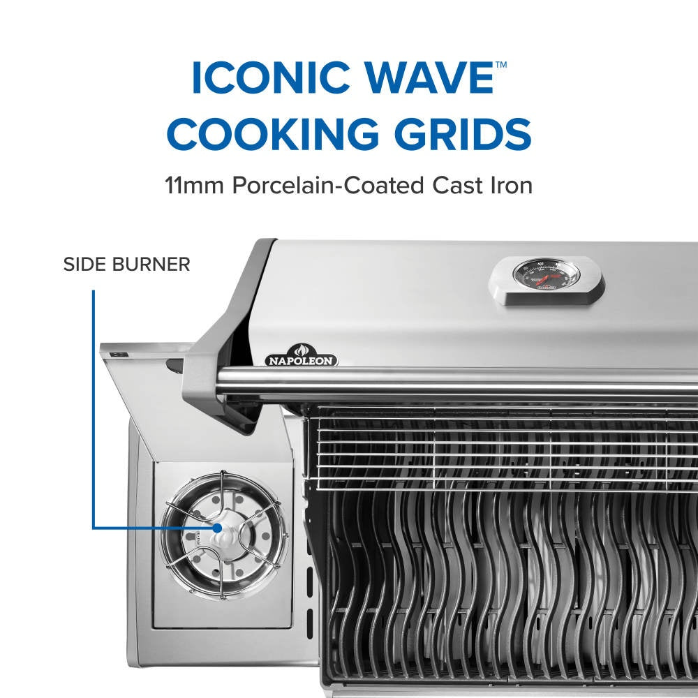 Napoleon Rogue 525 Gas Grill with Range Side Burner, Stainless Steel