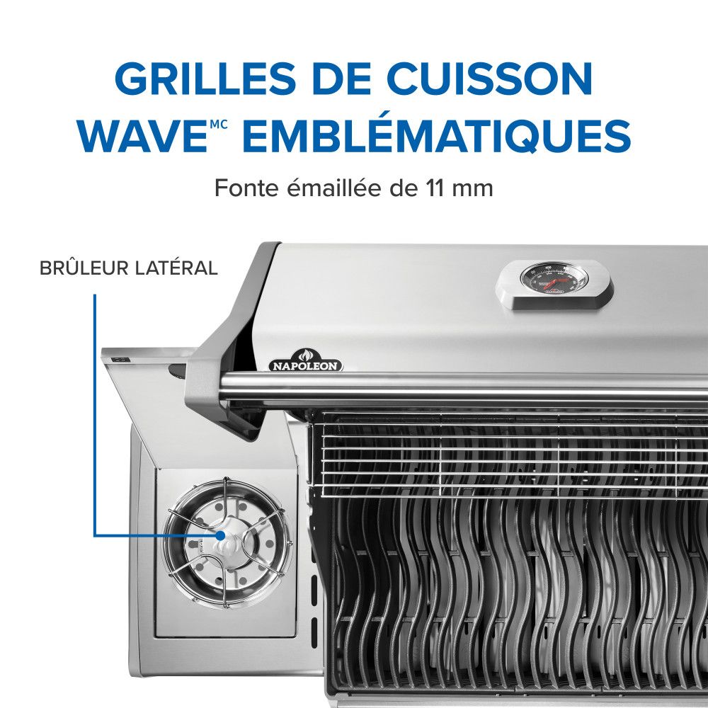 Napoleon Rogue 525 Gas Grill with Range Side Burner, Stainless Steel