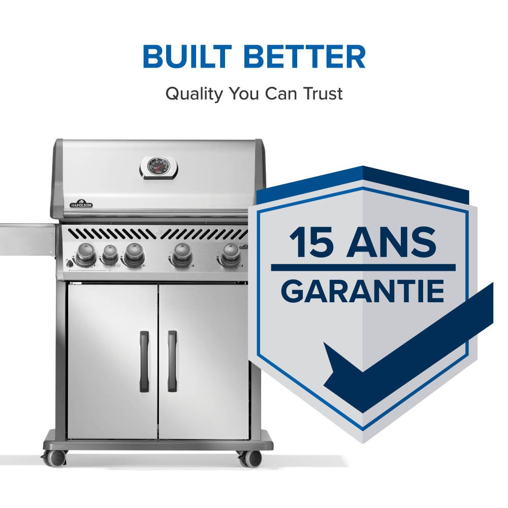 Napoleon Rogue 525 Gas Grill with Range Side Burner, Stainless Steel