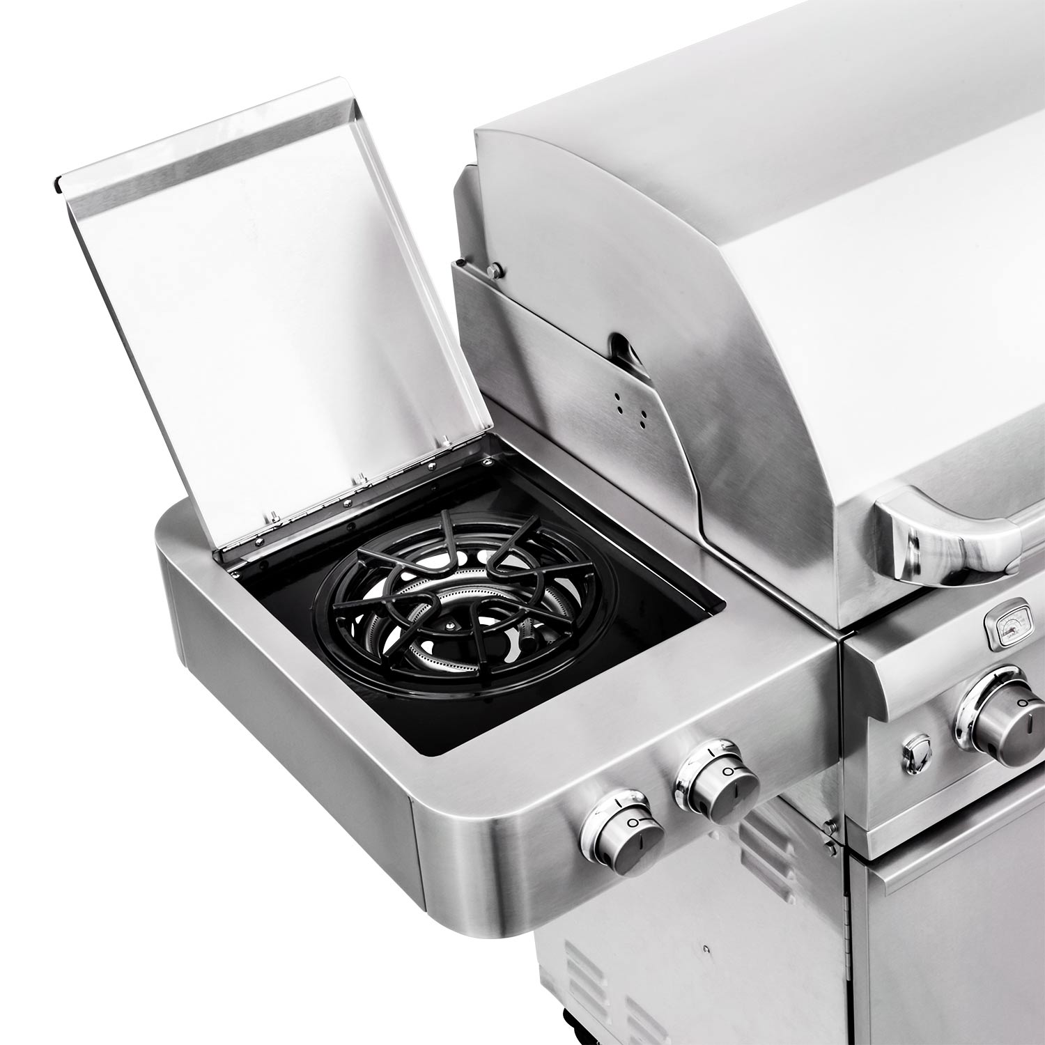 Saber R67SC0017 4-Burner Deluxe Freestanding Infrared Grill with Side Burner, 40-Inches