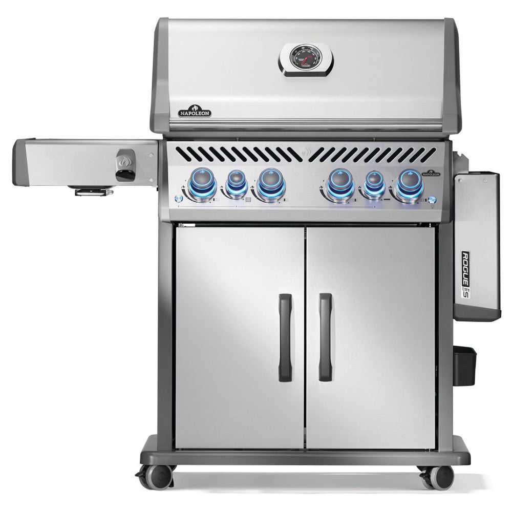 Napoleon Rogue PRO-S 525 Gas Grill On Cart with Infrared Side and Rear Burners