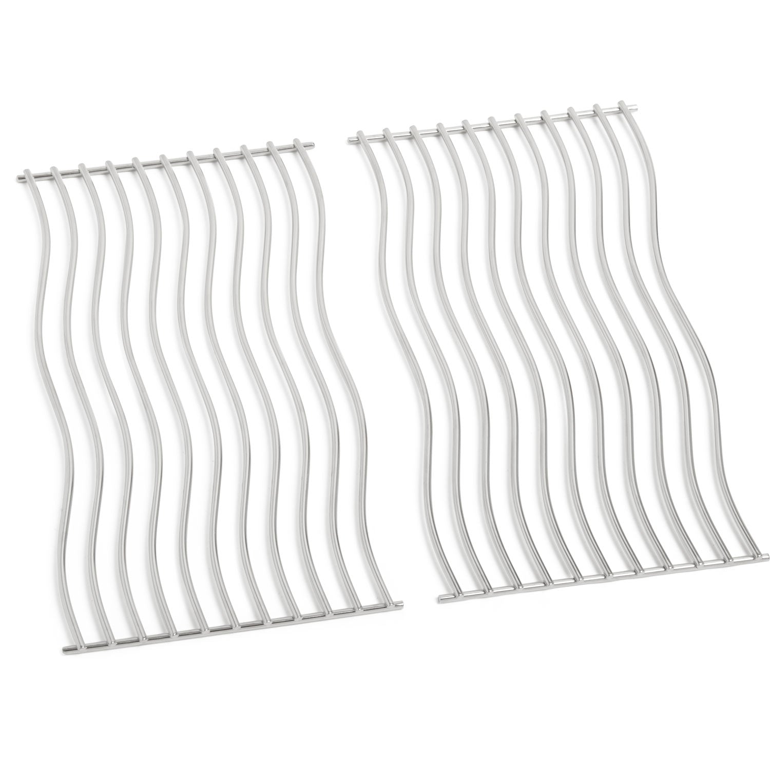 Stainless steel cooking grill grids, two curved wire sections