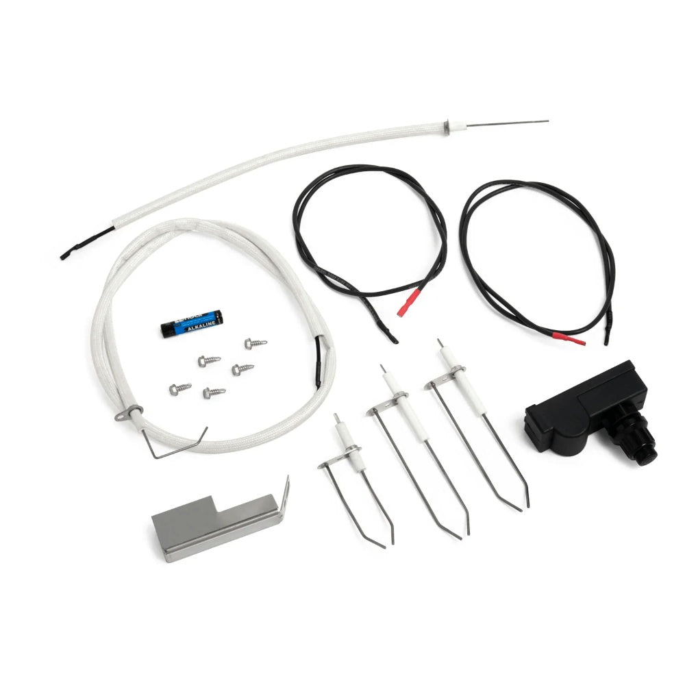 Igniter spark plug conversion kit with wiring harness, probes, and mounting bracket