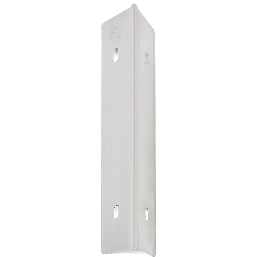 Stainless steel sear plate with three mounting holes and center channel