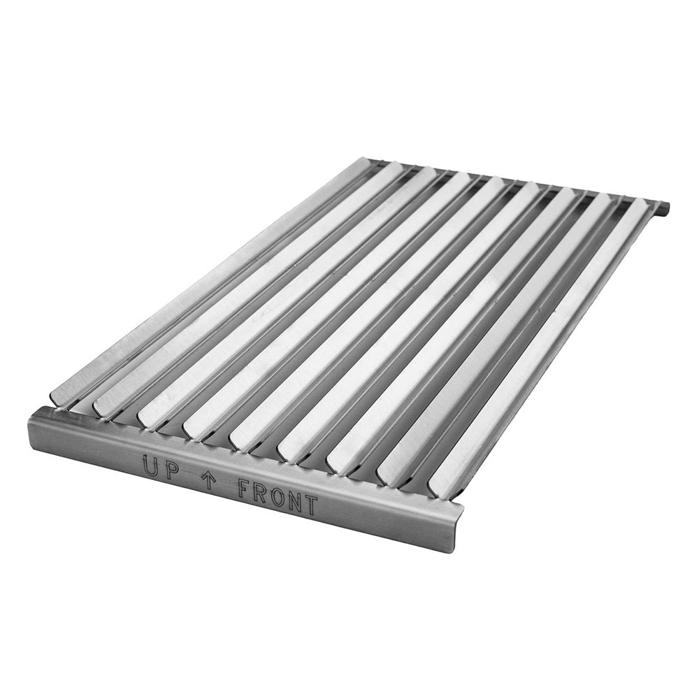 Solaire stainless steel grill grate with parallel bars and front frame, 8.625 x 16.75 in
