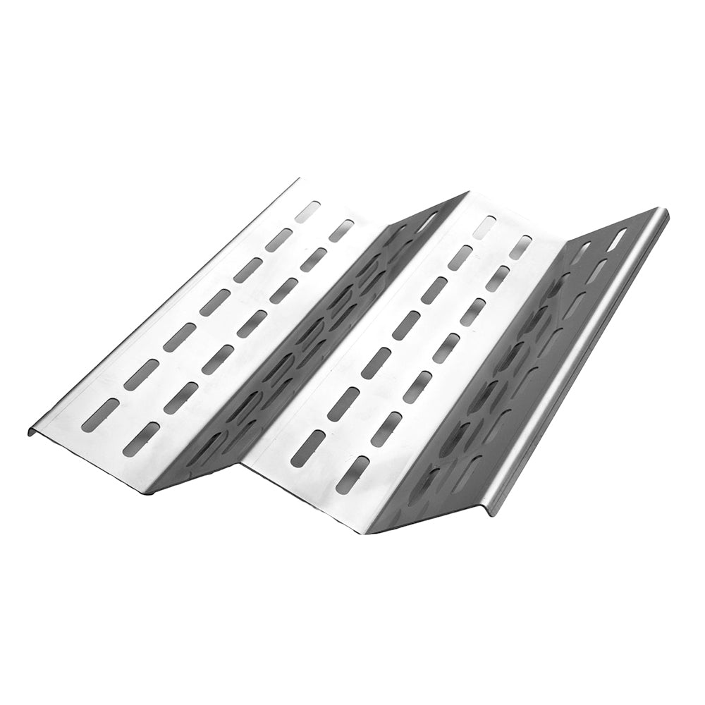 Stainless steel grill vaporizer/flavor tray, perforated surface insert set