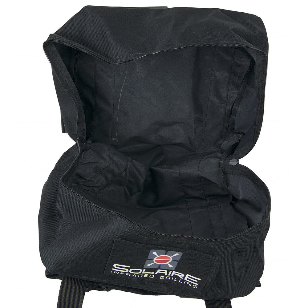 Dark Solaire infrared grill carry bag, open top with zipped front logo panel