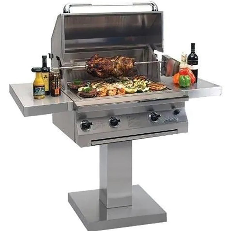 Solaire AGBQ-30 30-Inch Deluxe Grill with Rotisserie on Bolt-Down Post
