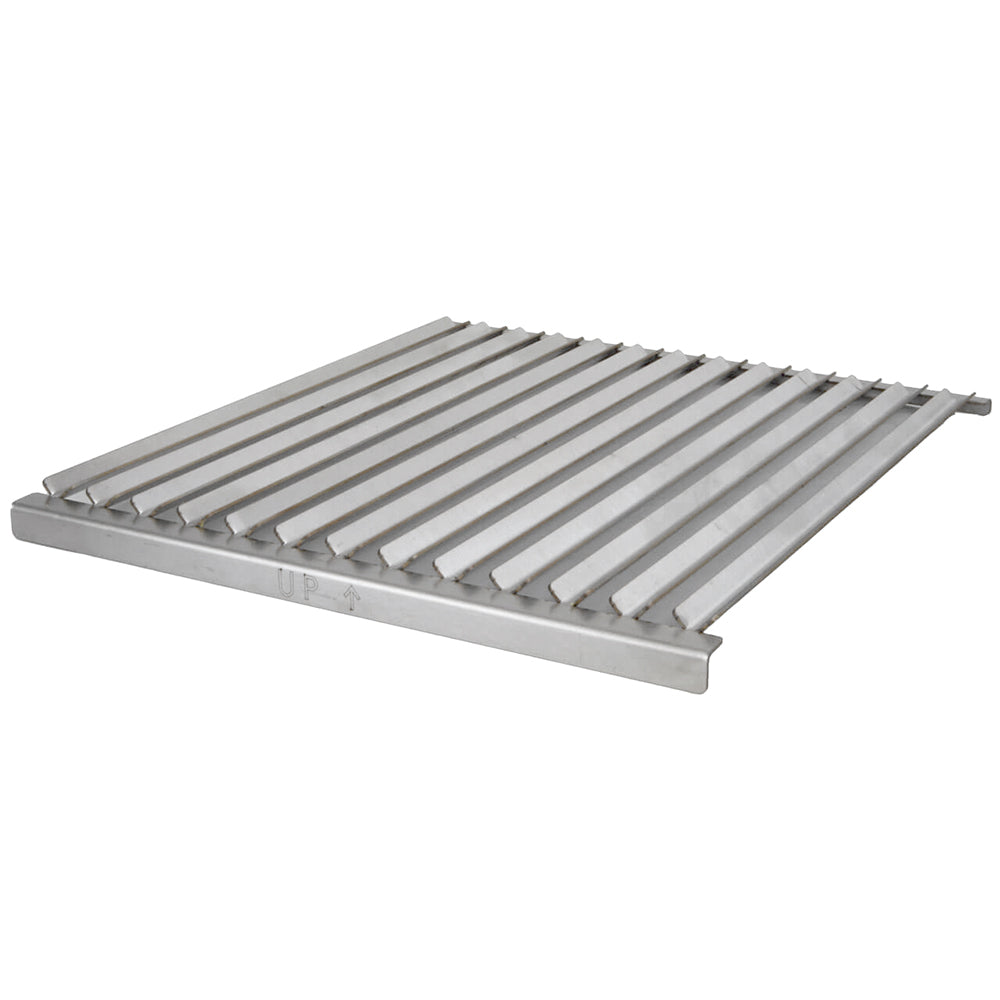 Stainless steel V-channel grill grate with parallel bars, 12.75 x 14.75 in