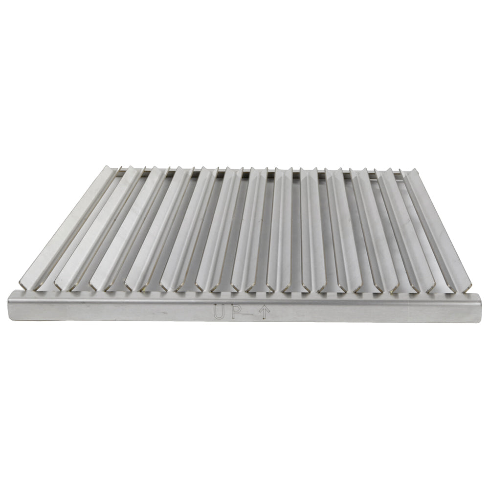 Stainless steel V-channel grill grate, 12.75 x 14.75 in, parallel bars