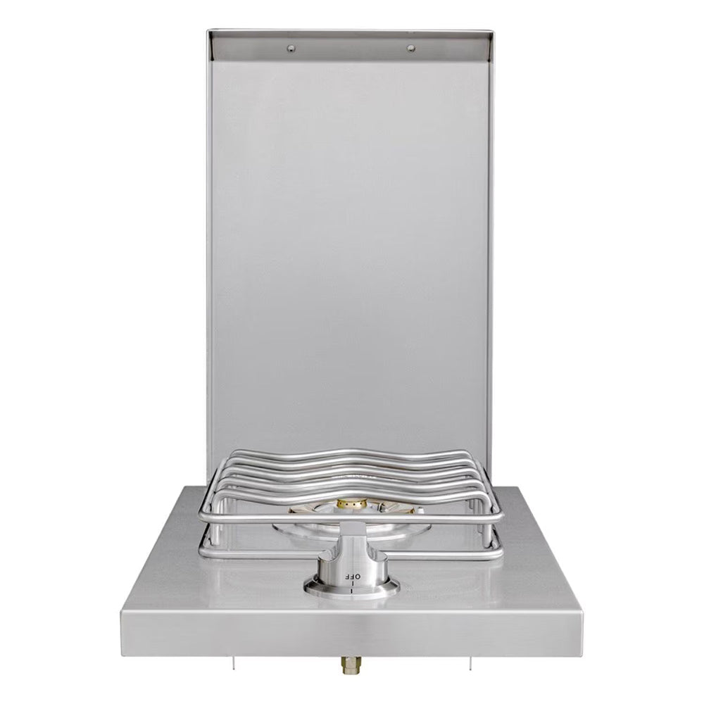 Built-in single side burner with stainless steel lid and control knob